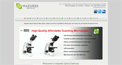 Desktop Screenshot of mazurekopticalservices.co.uk