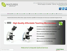 Tablet Screenshot of mazurekopticalservices.co.uk